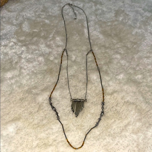 Urban Outfitters Silver and Gold Minimalist Necklace - Picture 1 of 4